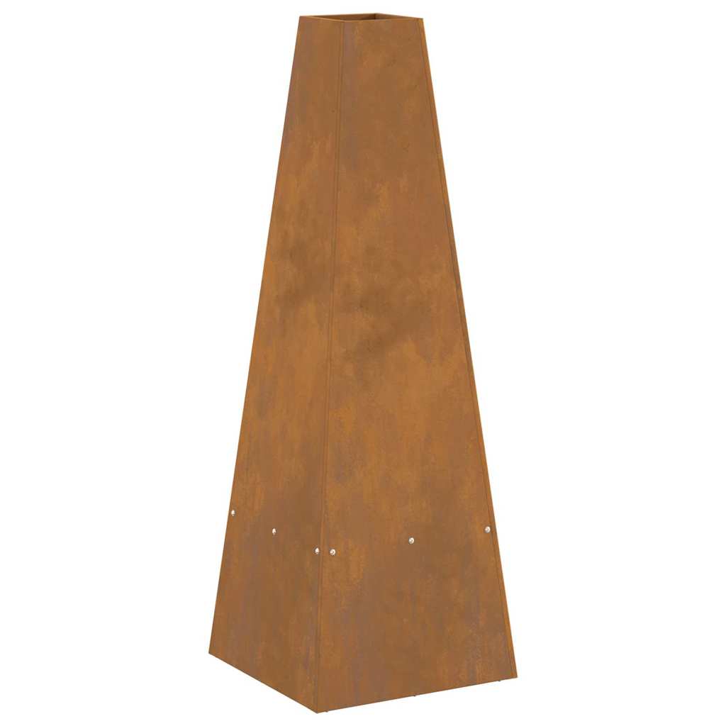 Lauko Židinio Krosnis su Medienos Laikymo Erdvė 35x35x100 cm Orui Atsparus Plienas