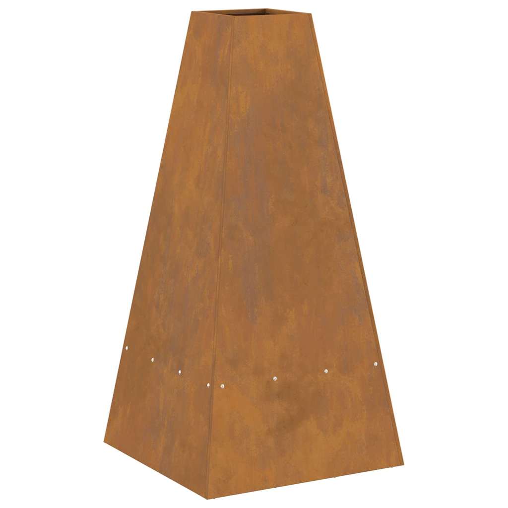 Ugnies duobė su malkų sandėliu 50x50x100 cm Atsparus orui plienas