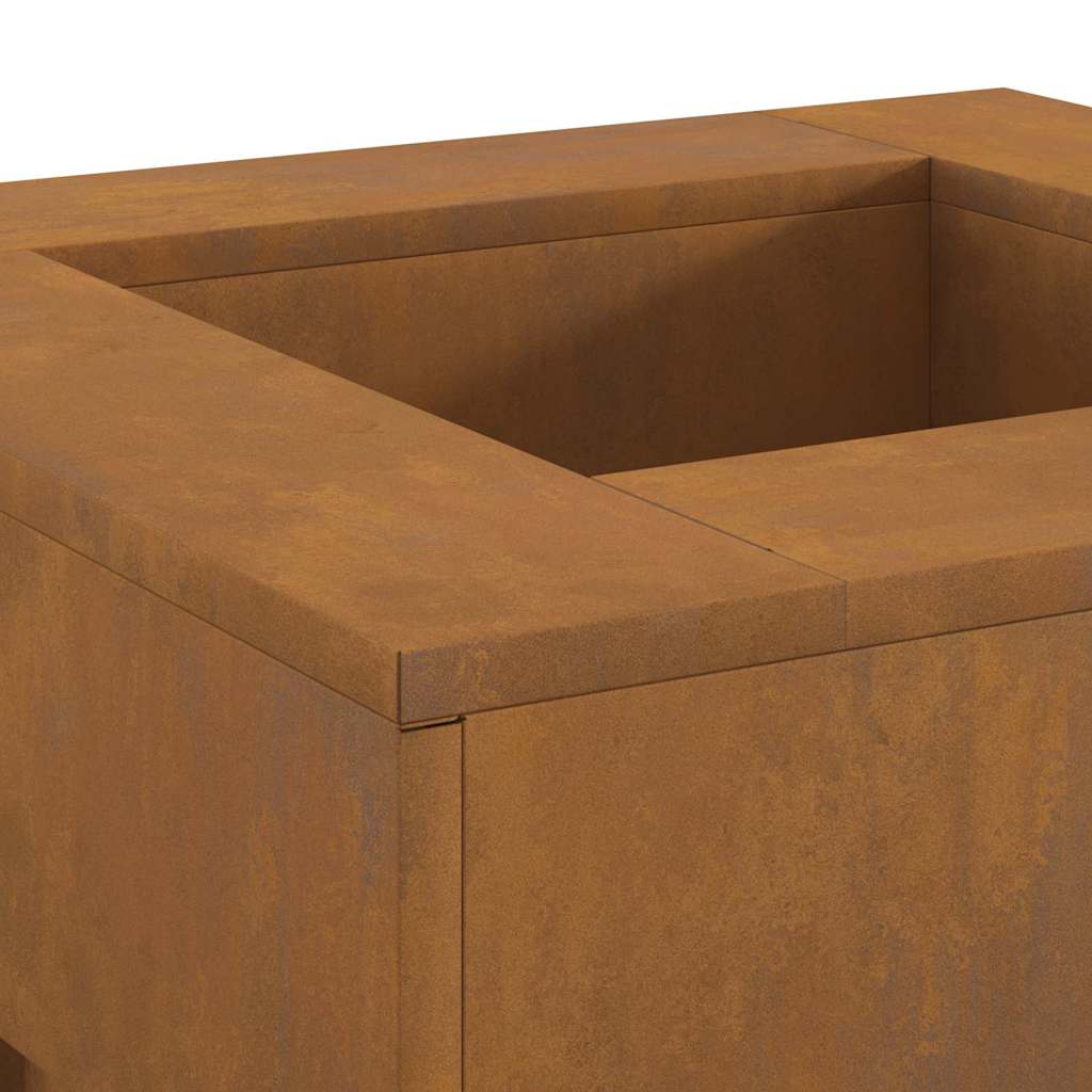 Kampinis Ugnies Kuras 60x60x30 cm Dėl Oksiduotų Plienų