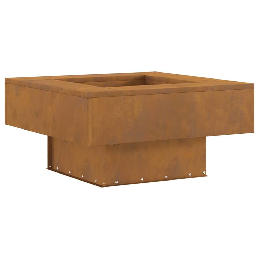 Kampinis Ugnies Kuras 60x60x30 cm Dėl Oksiduotų Plienų