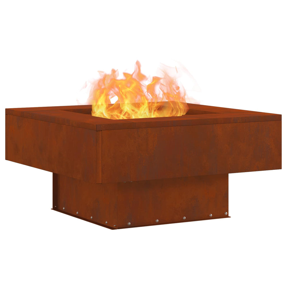 Fire Pit Brown 60 x 60 x 30 cm Steel