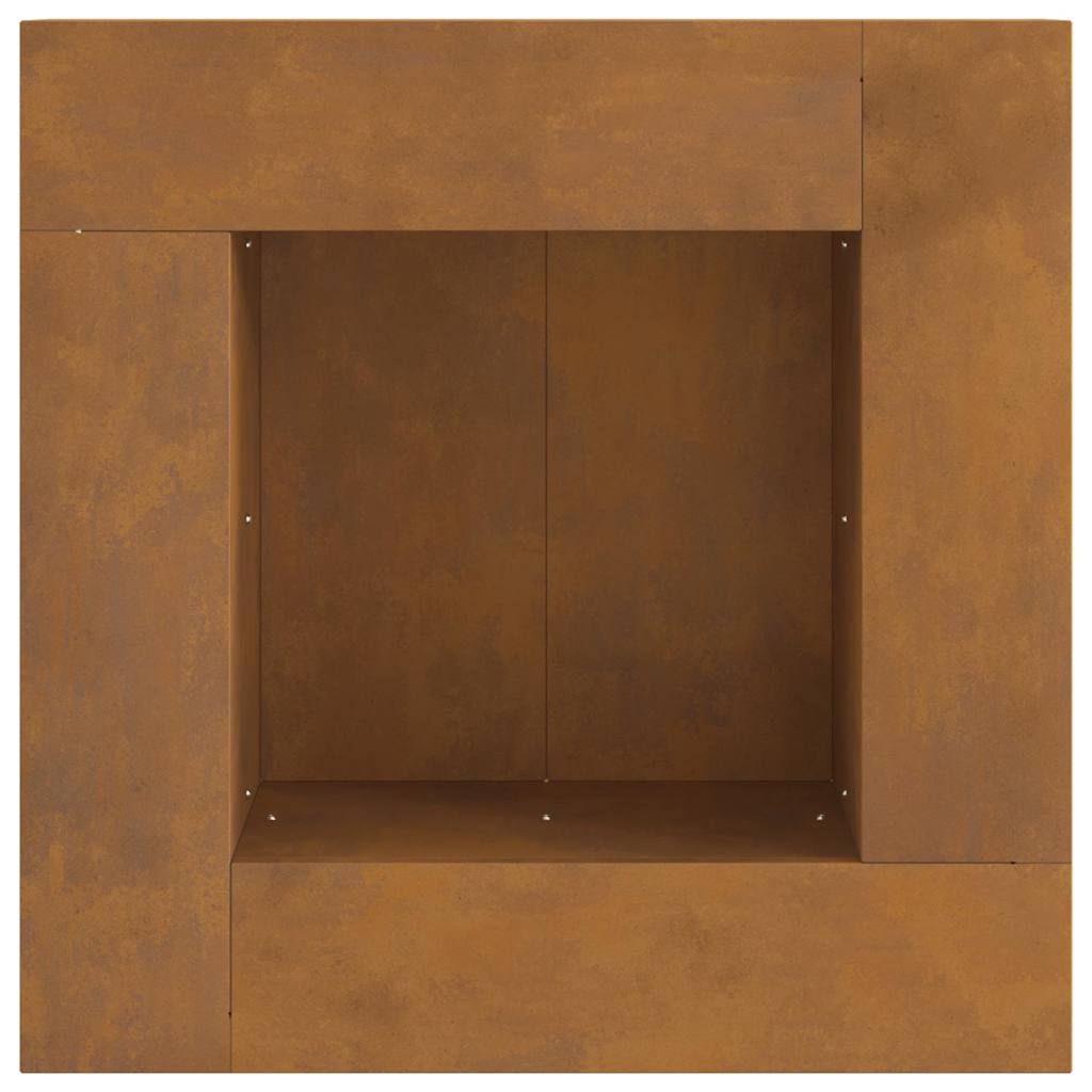 Kampinis Ugnies Kuras 60x60x30 cm Dėl Oksiduotų Plienų