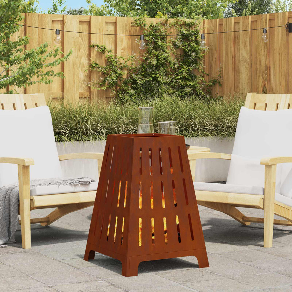 Fire Pit Brown 50 x 50 x 70 cm