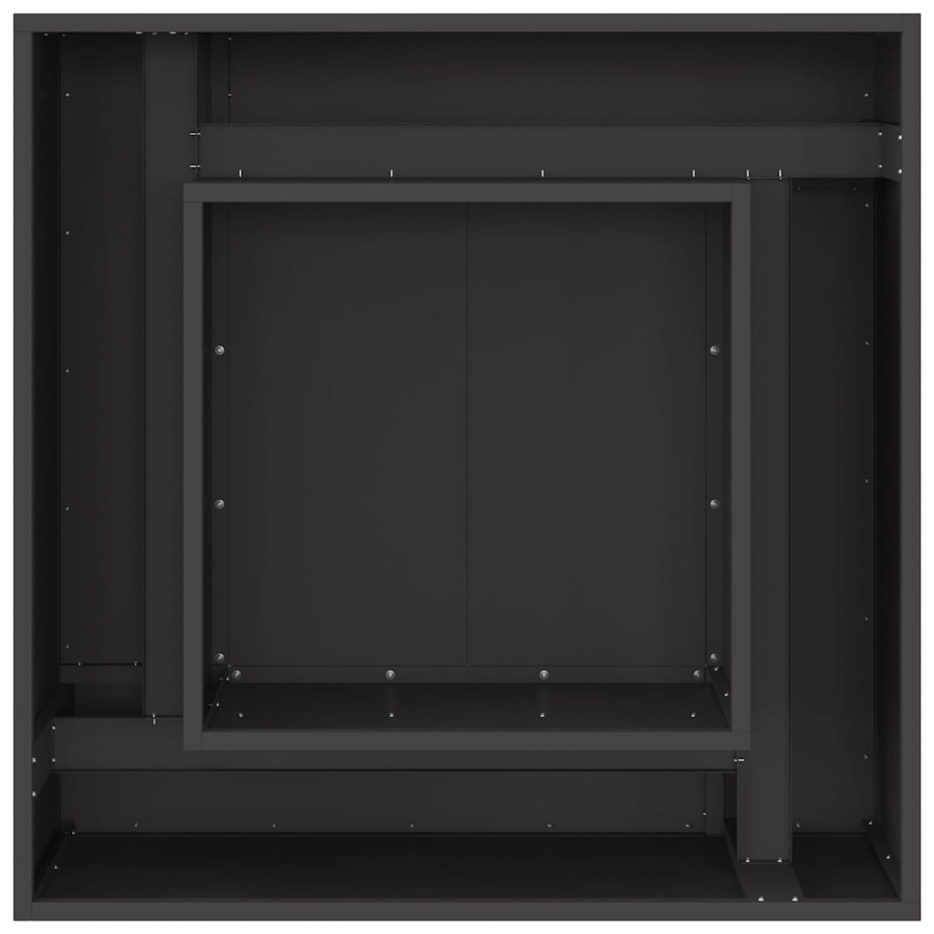 Ugnies duobė Kvadrato Juoda 80x80x40 cm Plienas