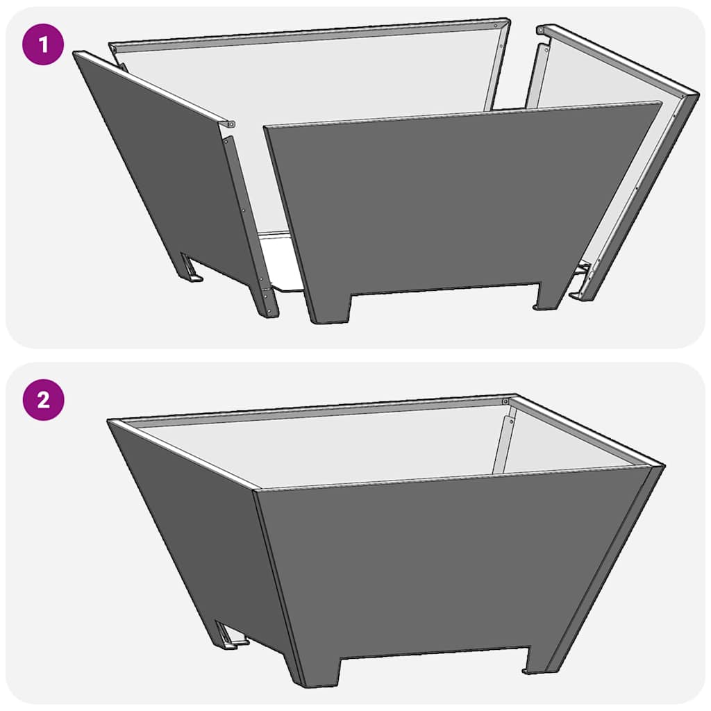 Kvadratinis Ugnies Derinys 60x60x30 cm Orui atsparus plienas