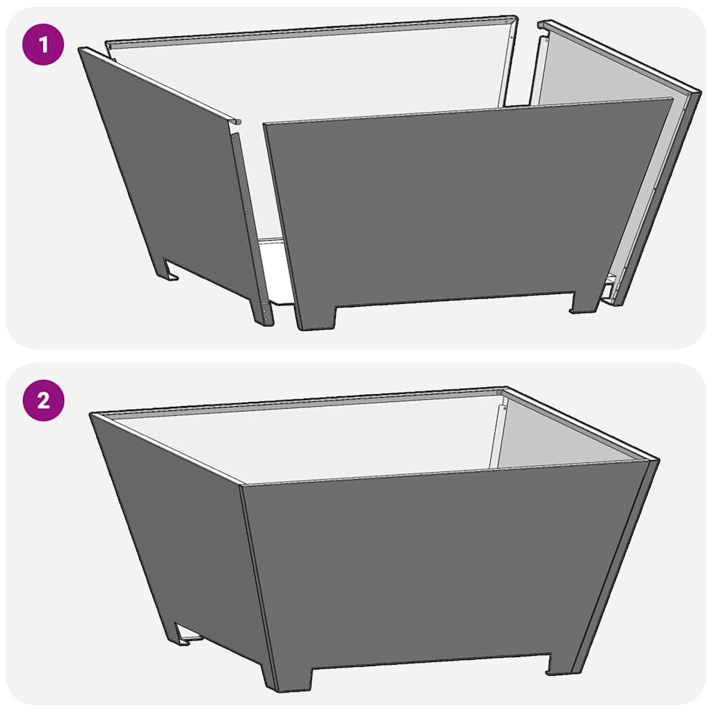 Fire Pit Black 80 x 80 x 40 cm Steel