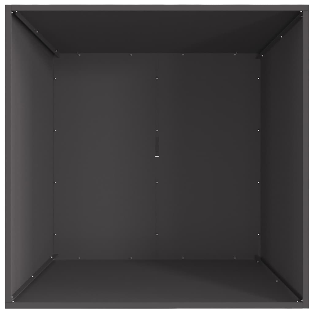 Ugnies duobė Kvadratinė Juoda 80x80x40 cm Plienas