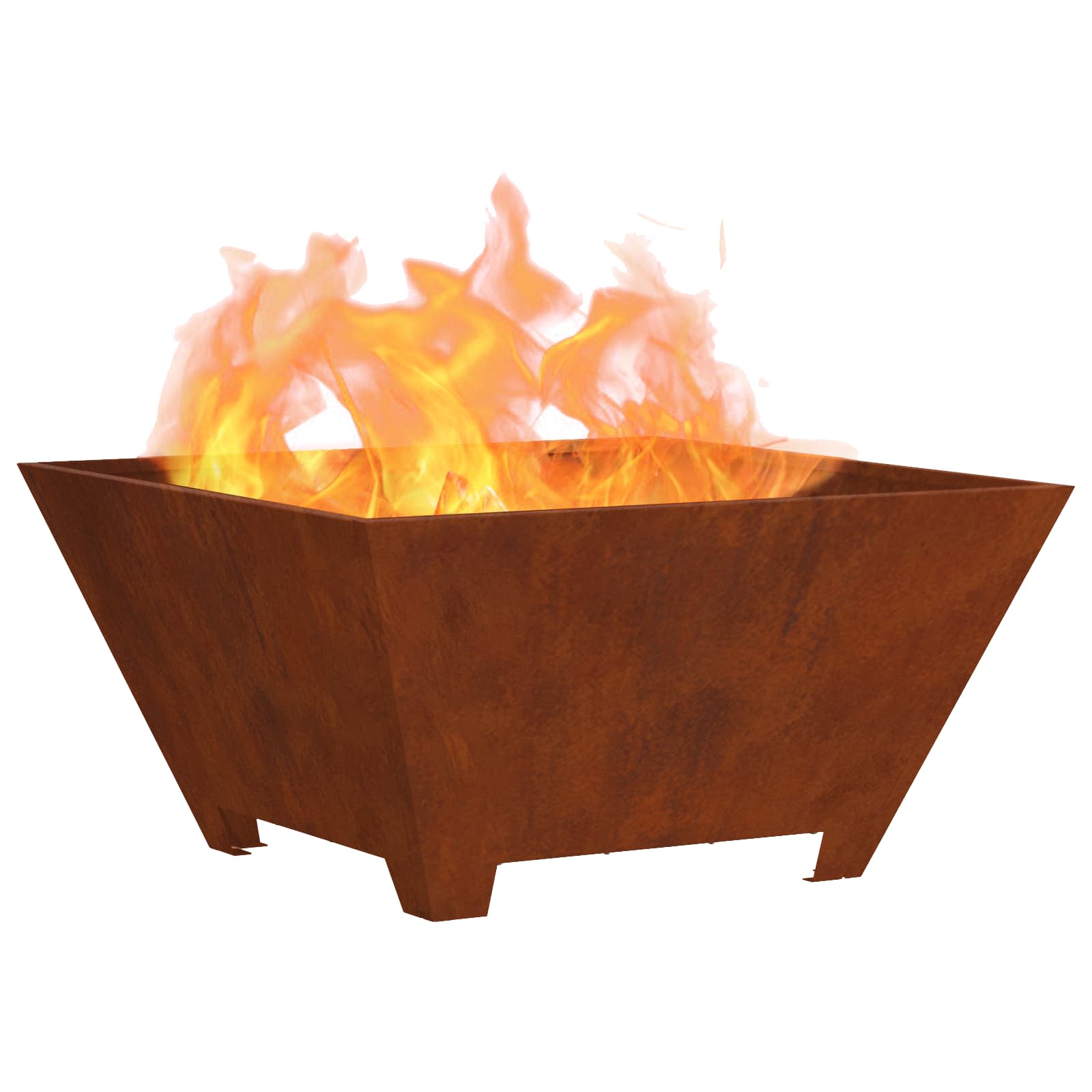 Fire Pit Brown 80 x 80 x 40 cm Steel