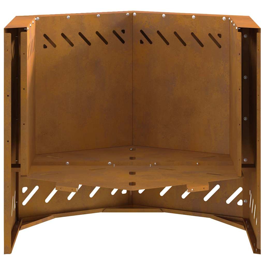 Be dūmų ugniakuras šešiakampis 58x58x51 cm Orui atsparus plienas