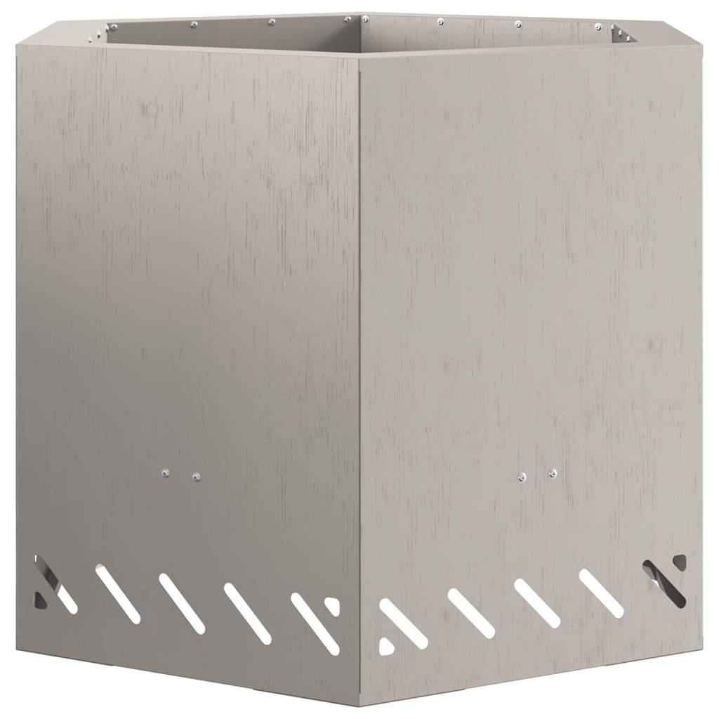 Be dūmų ugniakuras šešiakampis 58x58x51 cm Orui atsparus plienas