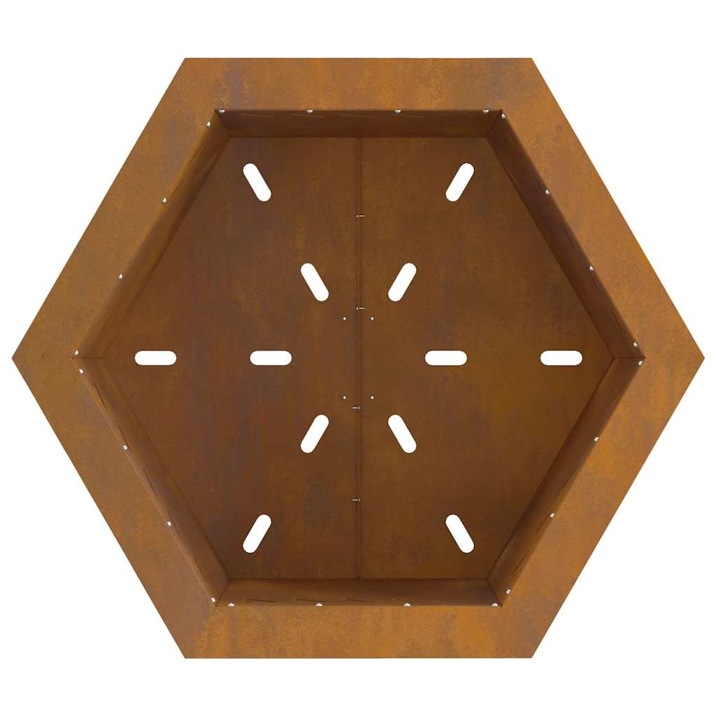 Be dūmų ugniakuras šešiakampis 58x58x51 cm Orui atsparus plienas