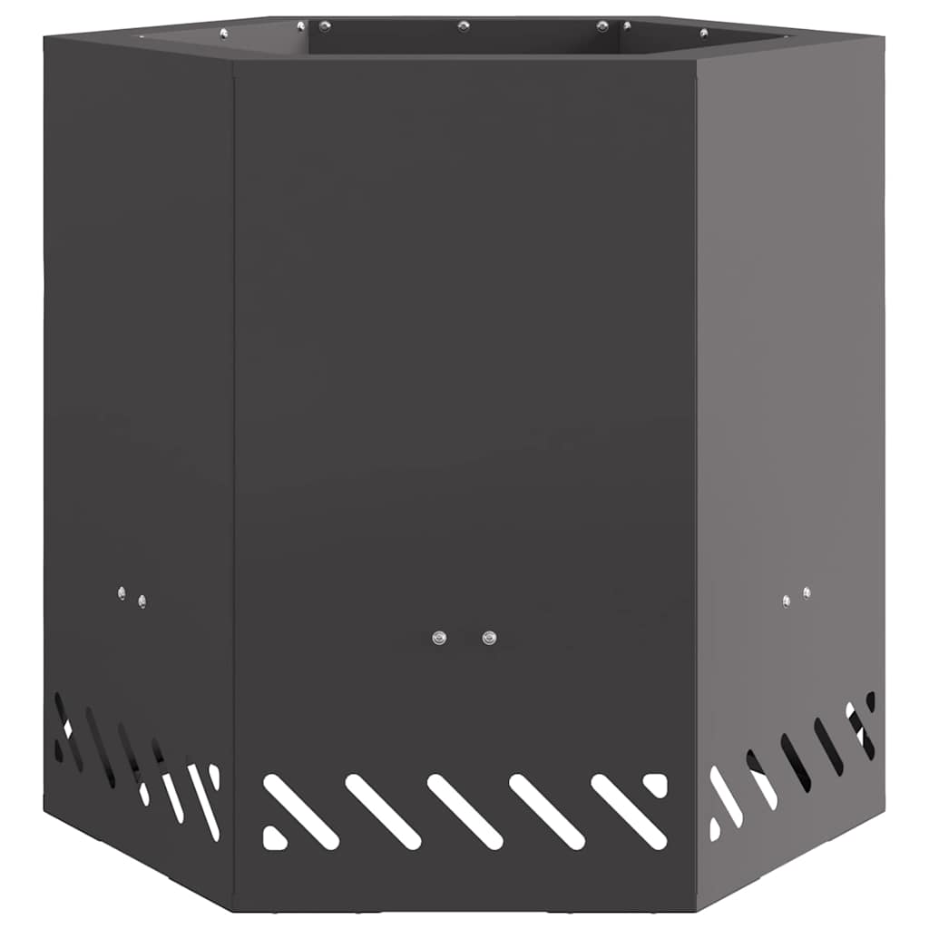 Bekūnio Ugnies Kuro Hexagonalus Juodas 48x48x51 cm Plienas