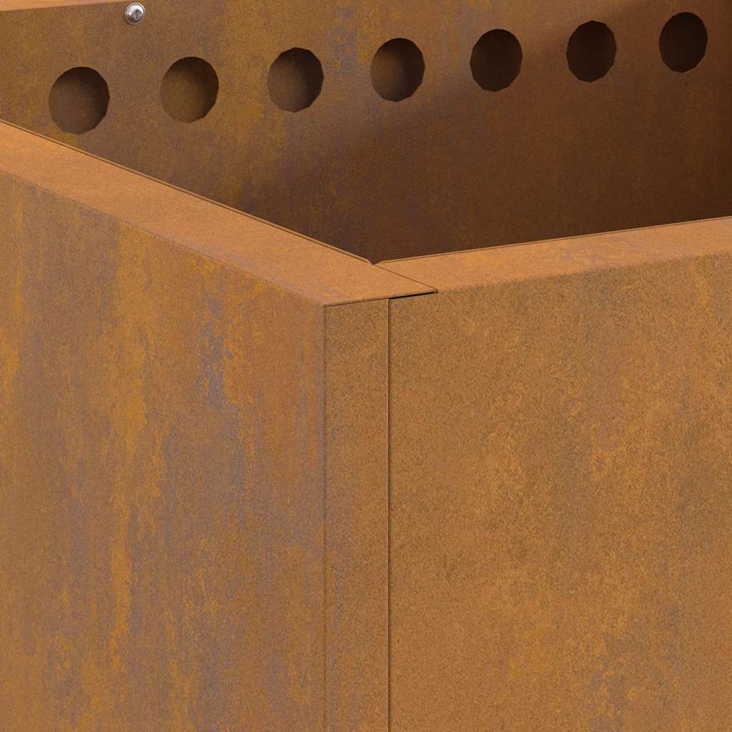 Be dūmų ugnies duobė Kvadrato 48x48x50 cm Orui atsparus plienas