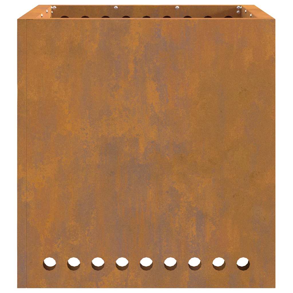 Be dūmų ugnies duobė Kvadrato 48x48x50 cm Orui atsparus plienas