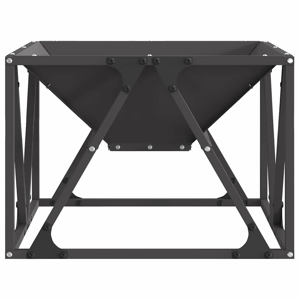 Kvadratinė Ugnies Krosnis Juoda 50x50x35 cm Plienas