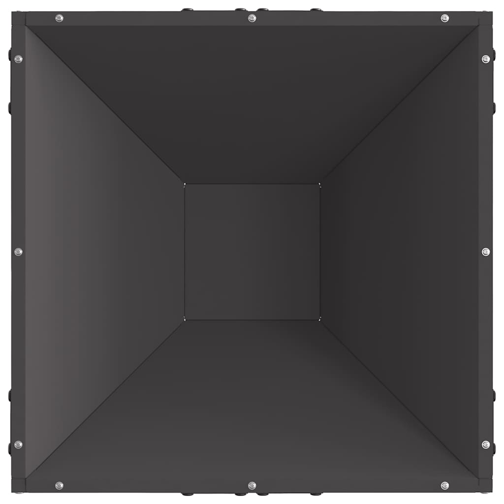 Kvadratinė Ugnies Krosnis Juoda 50x50x35 cm Plienas