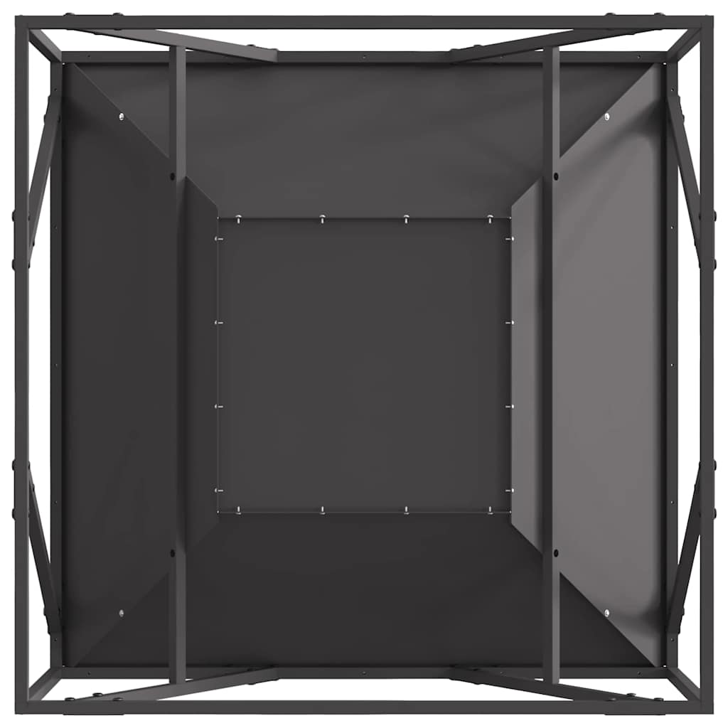 Kuro Židinys Kvadratinis Juodas 80x80x40 cm Plienas