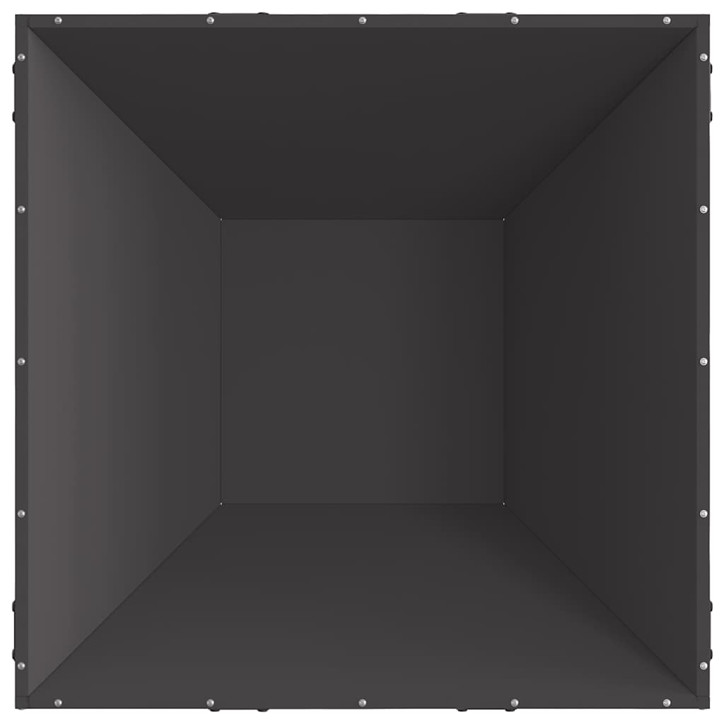 Kuro Židinys Kvadratinis Juodas 80x80x40 cm Plienas