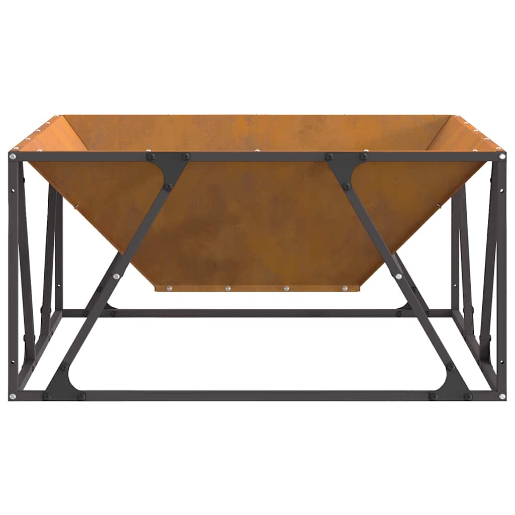 Ugnies duobė Kvadrato 80x80x40 cm Oro sąlygoms atsparus plienas