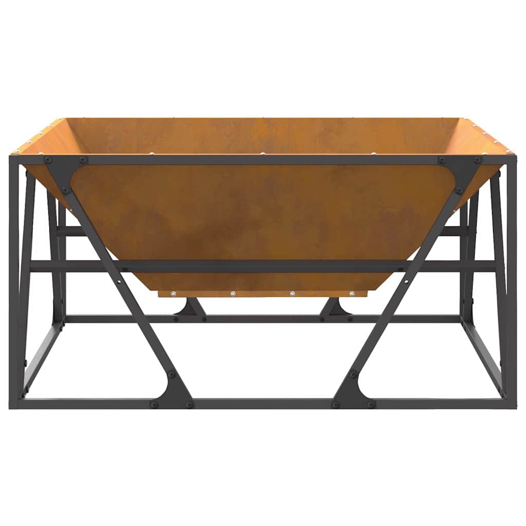 Ugnies duobė Kvadrato 80x80x40 cm Oro sąlygoms atsparus plienas