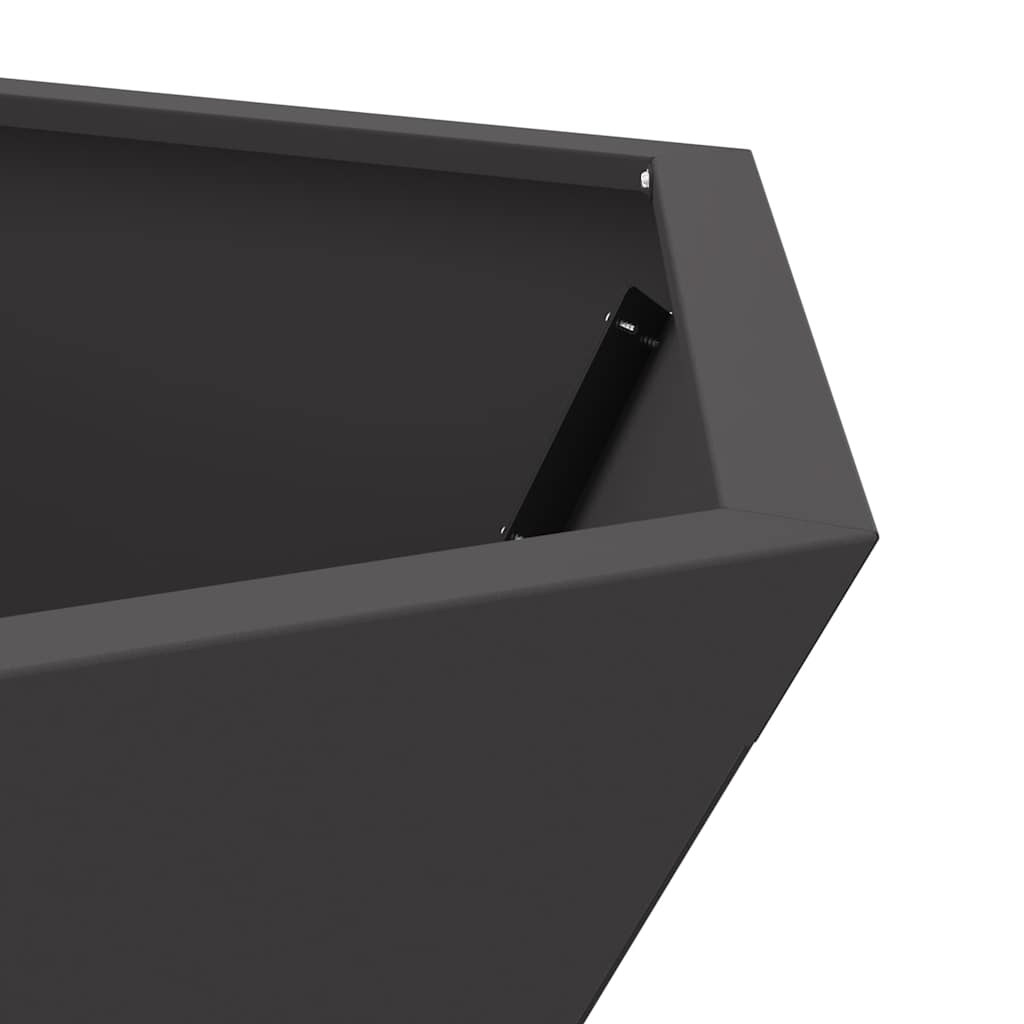 Lauko Židinio Pitas Hexagoninis Juodas 75x75x28 cm Plienas