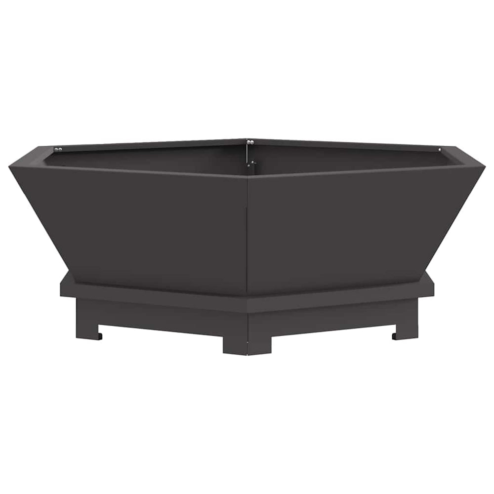 Lauko Židinio Pitas Hexagoninis Juodas 75x75x28 cm Plienas