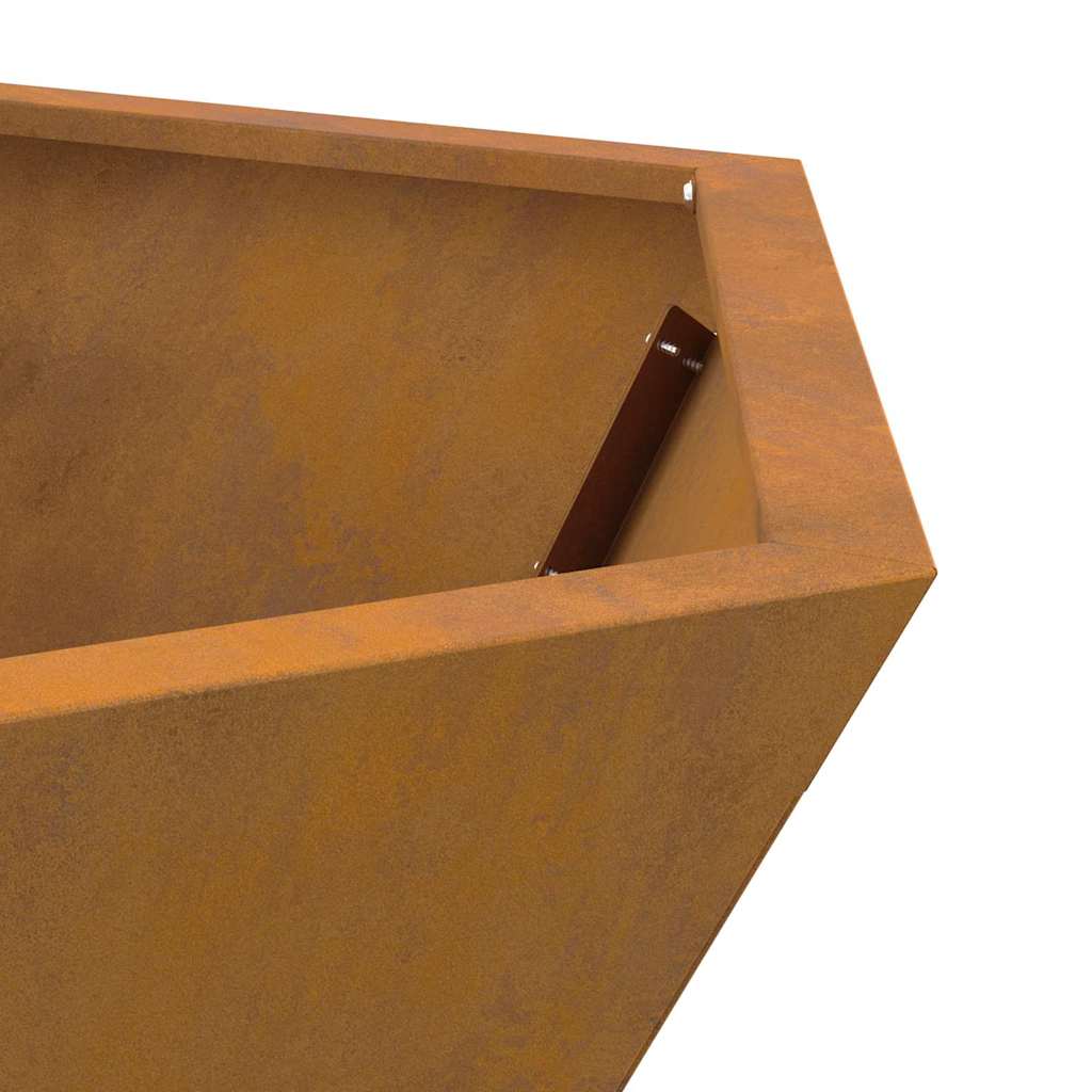 Ugnies duobė šešiakampė 75x75x28 cm Oro sąlygoms atsparus plienas