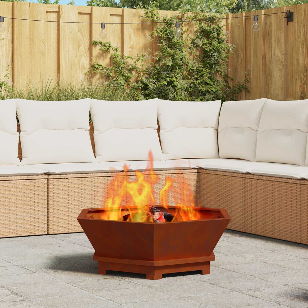 Fire pit Brown 75 x 75 x 28 cm