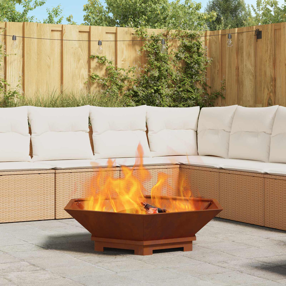 Fire Pit Brown 100 x 100 x 28 cm