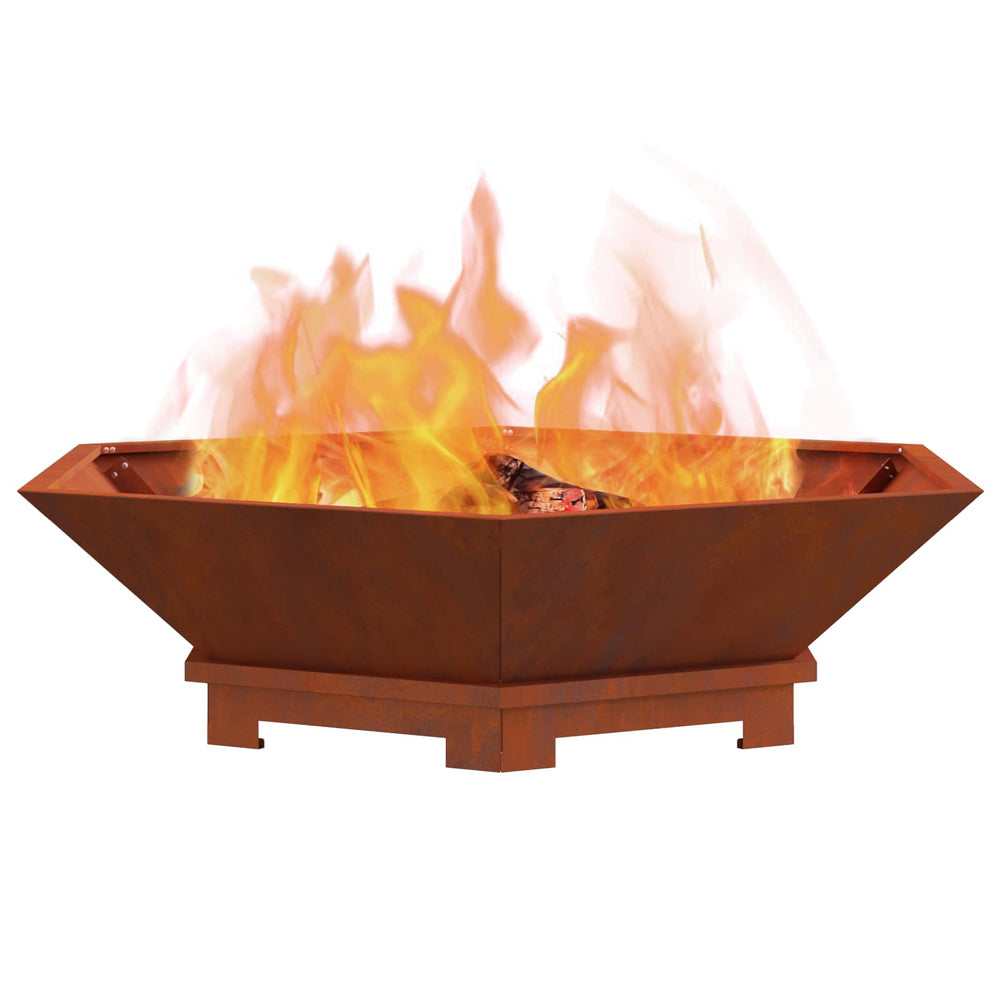 Fire Pit Brown 100 x 100 x 28 cm