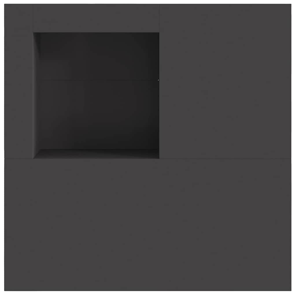 Ugništė su malkų laikymu Juoda 100x100x30 cm Plienas