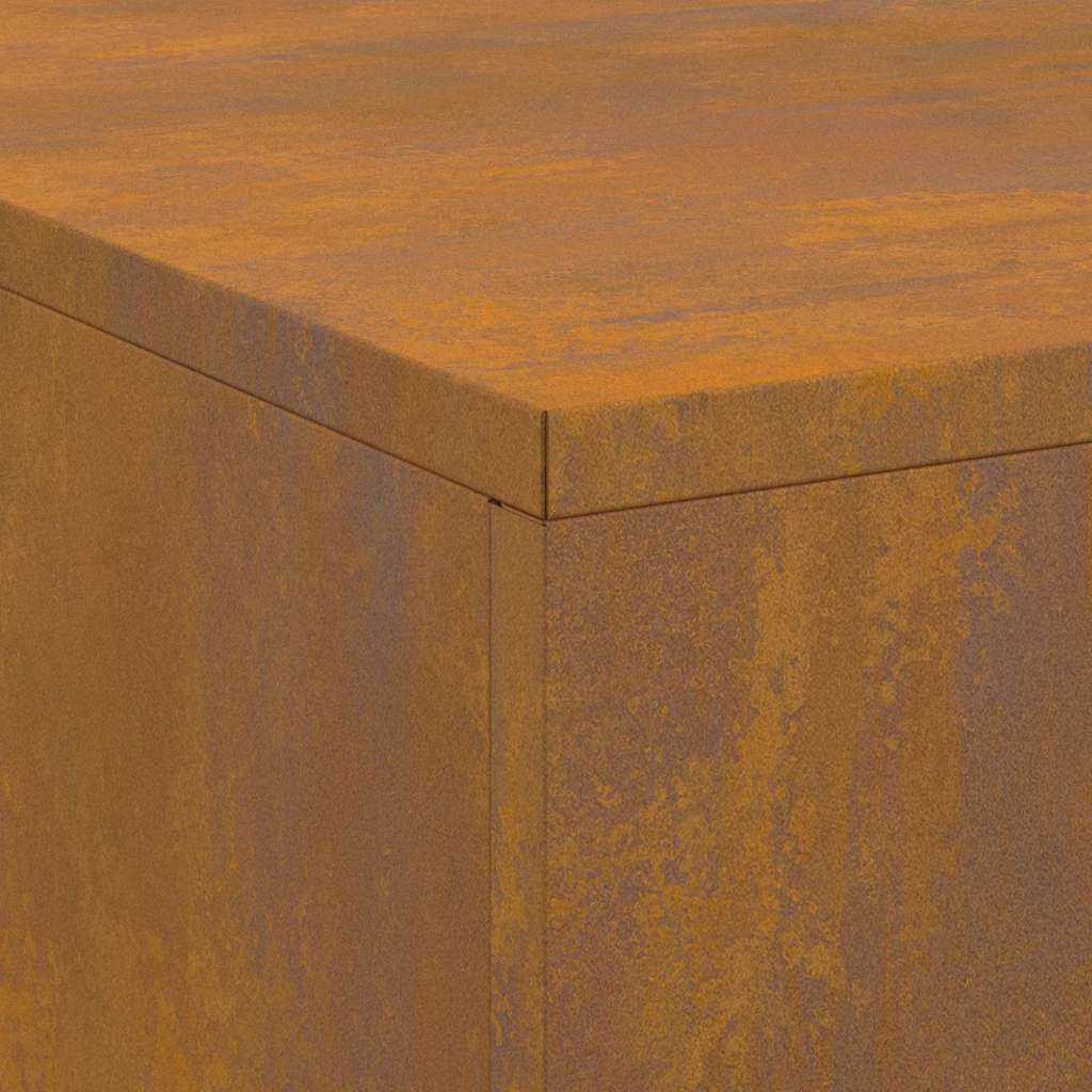 Lauko Kuro Aikštelė su Medžio Laikymo Sistema 100x100x30 cm Orui Atsparus Plienas