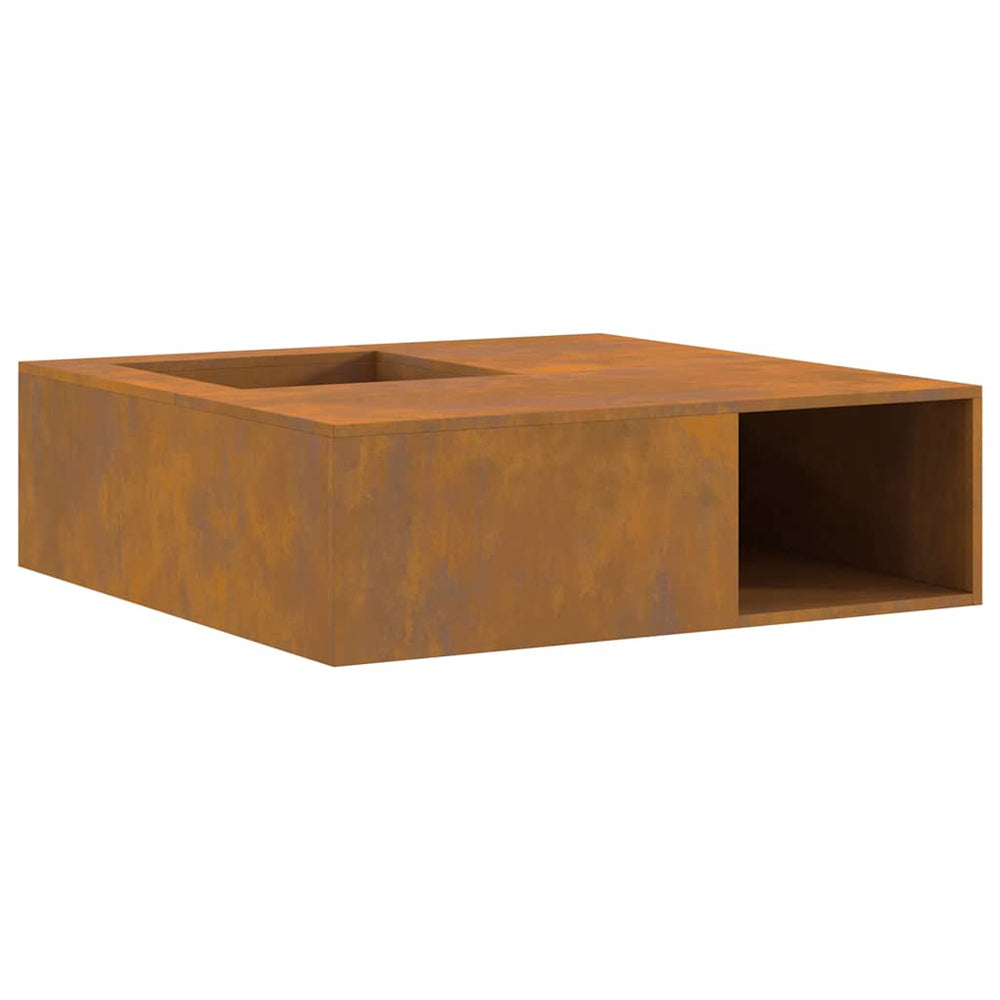 Lauko Kuro Aikštelė su Medžio Laikymo Sistema 100x100x30 cm Orui Atsparus Plienas