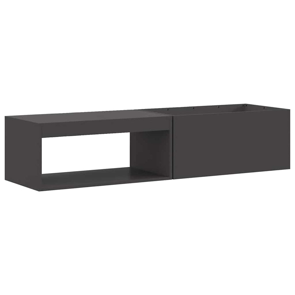 Fire Pit Black 160 x 45 x 35 cm Steel