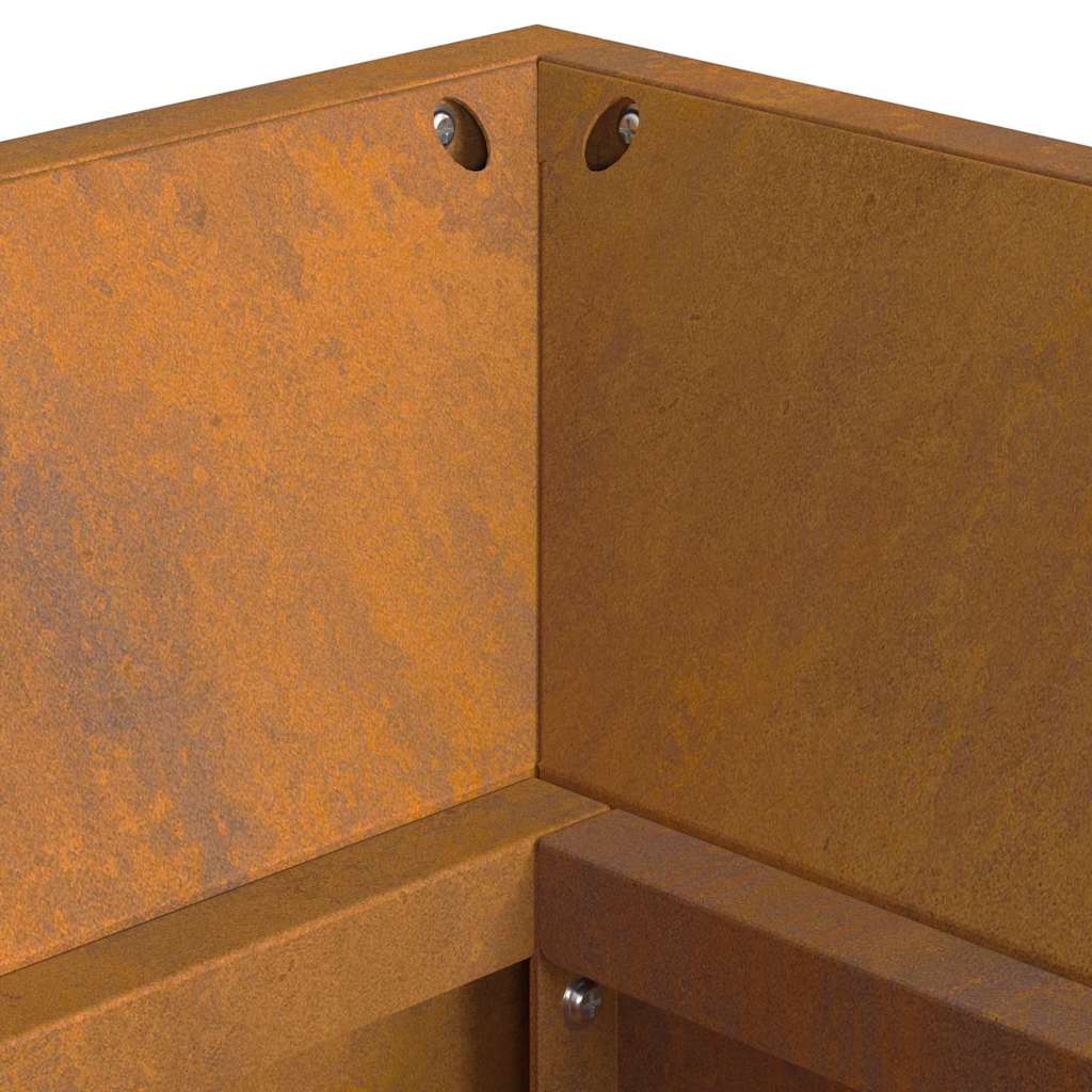Lauko Židinio Krosnis su Malkų Laikymo Vietoje 160x45x35 cm Iš Orui Atsparaus Plieno