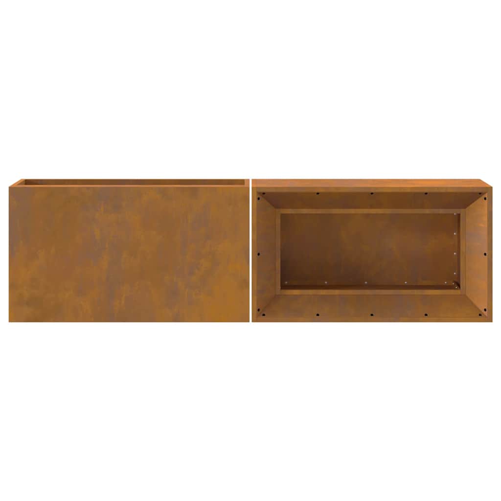 Lauko Židinio Krosnis su Malkų Laikymo Vietoje 160x45x35 cm Iš Orui Atsparaus Plieno