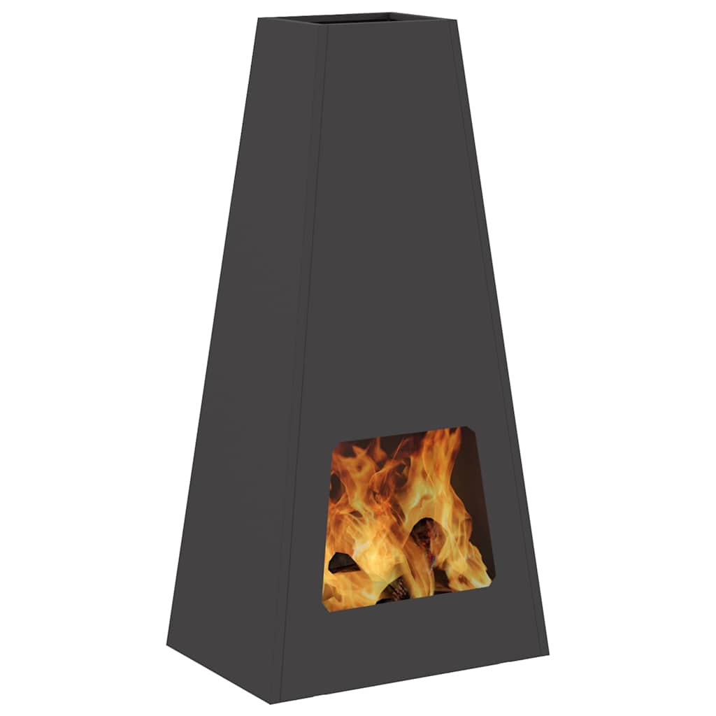 Ugnies duobė Juoda 50x35x100 cm Plienas