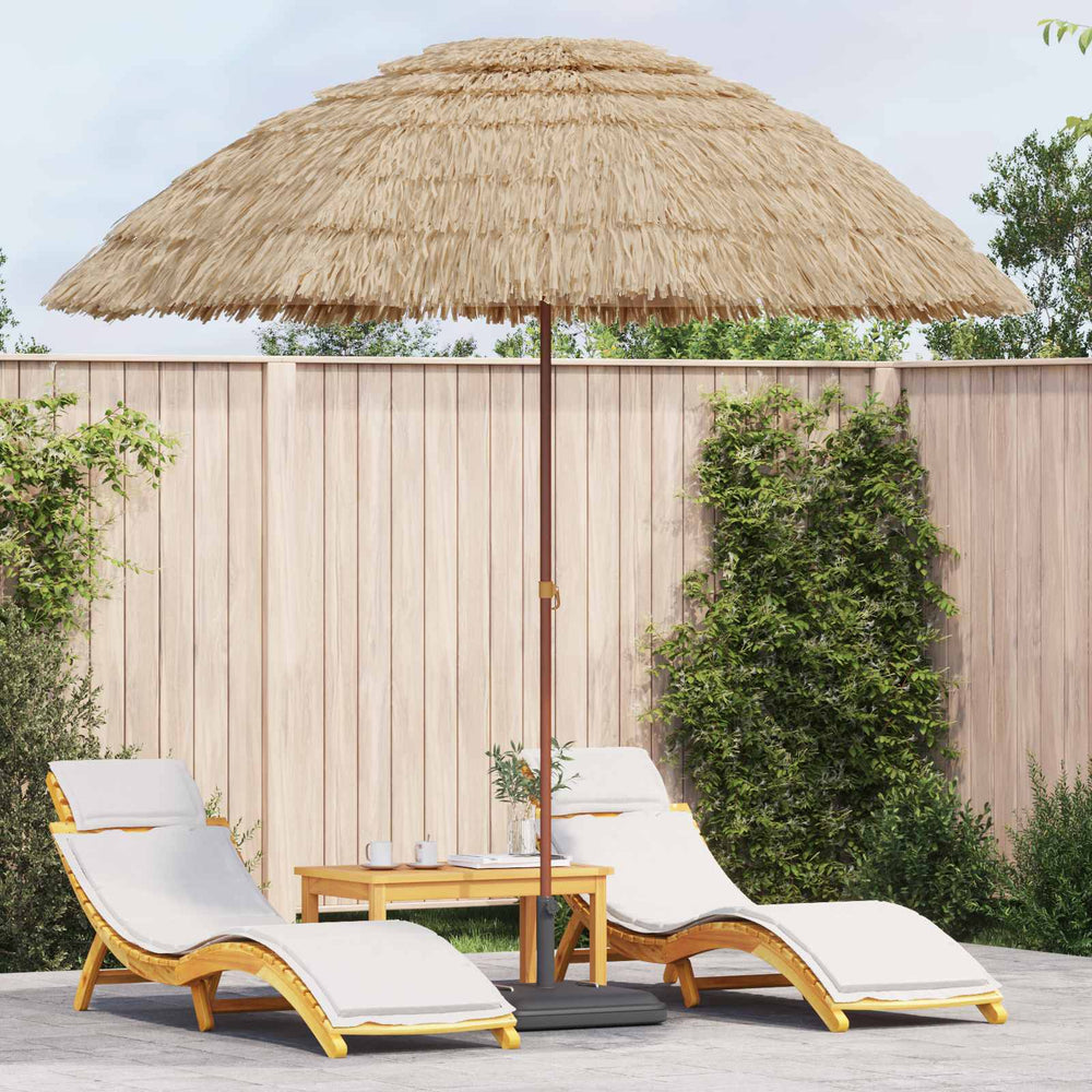 Beach Umbrella Brown Ø 265 x 267 cm Steel