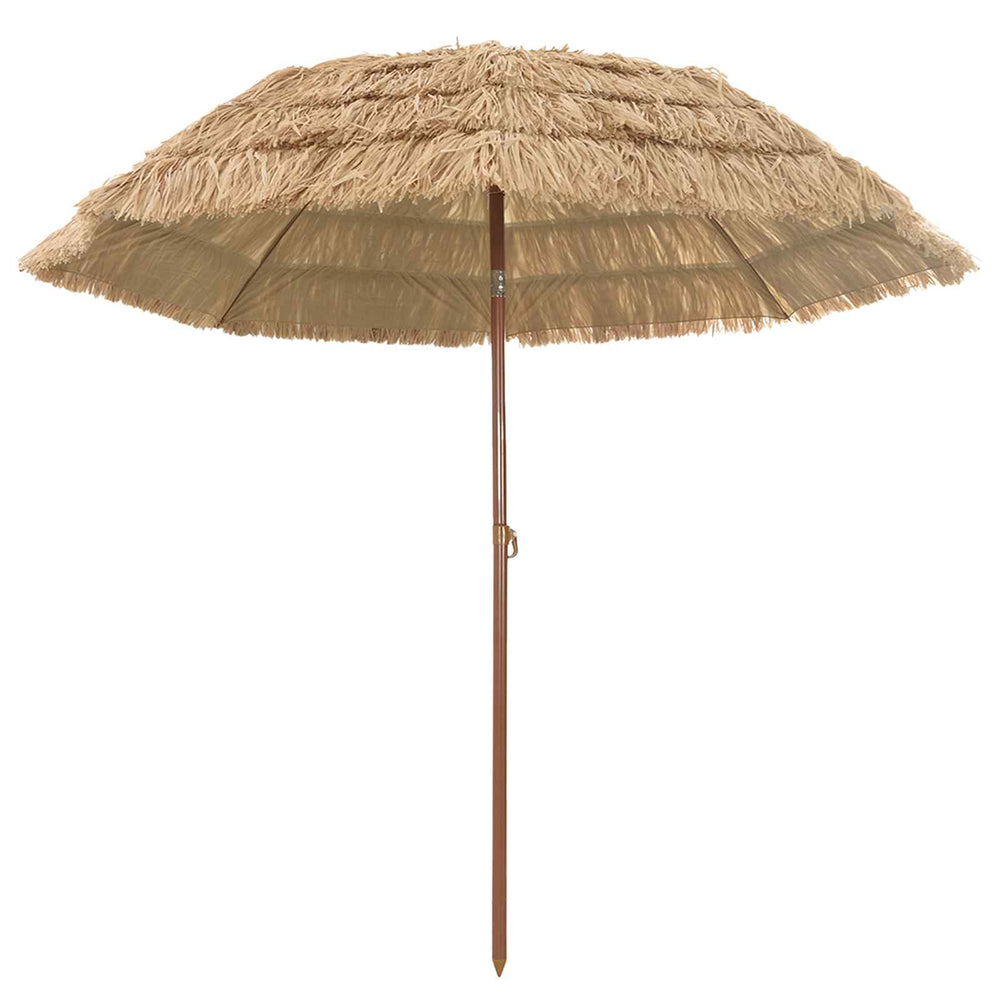Beach Umbrella Brown Ø 265 x 267 cm Steel
