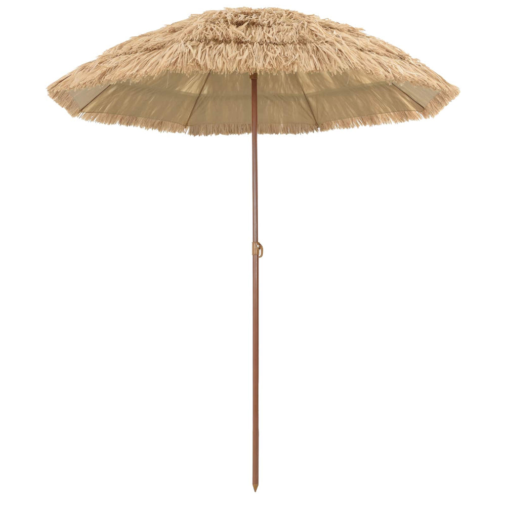 Beach Umbrella Brown Ø 160 x 196 cm Steel