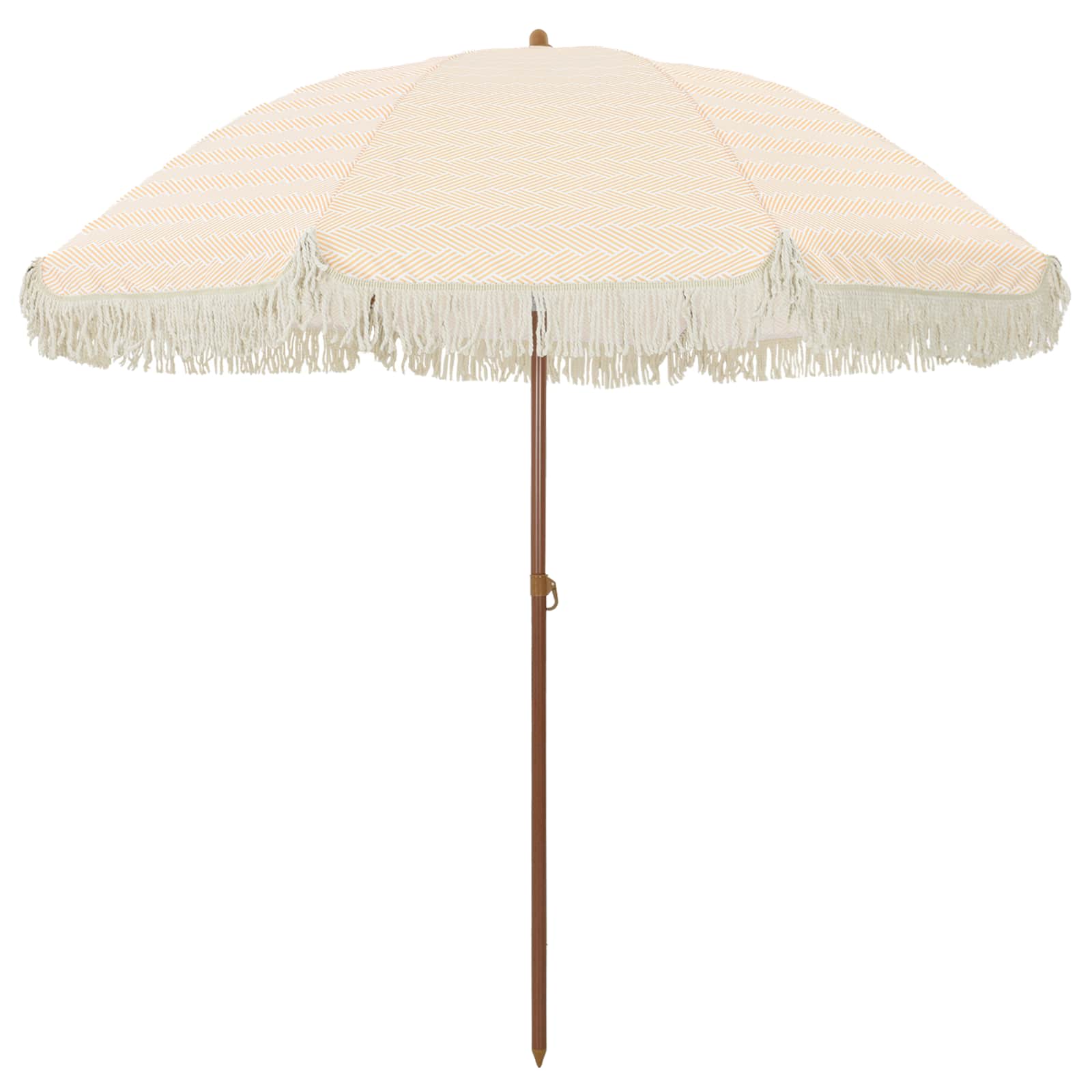 Sunshade Yellow and white Ø 205 x 209 cm Steel
