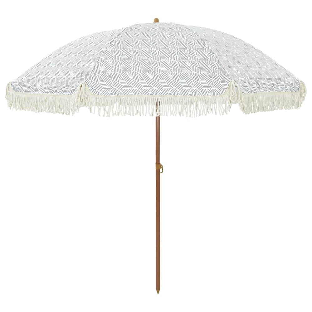 Sunshade Grey and white Ø 205 x 209 cm Steel