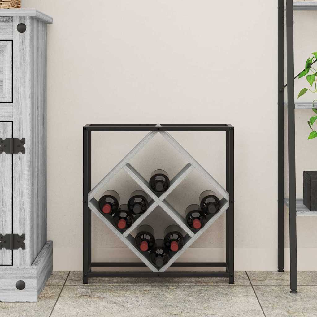 Vīna plaukts Pelēks 51 x 18 x 52.5 cm Apstrādāta koksne