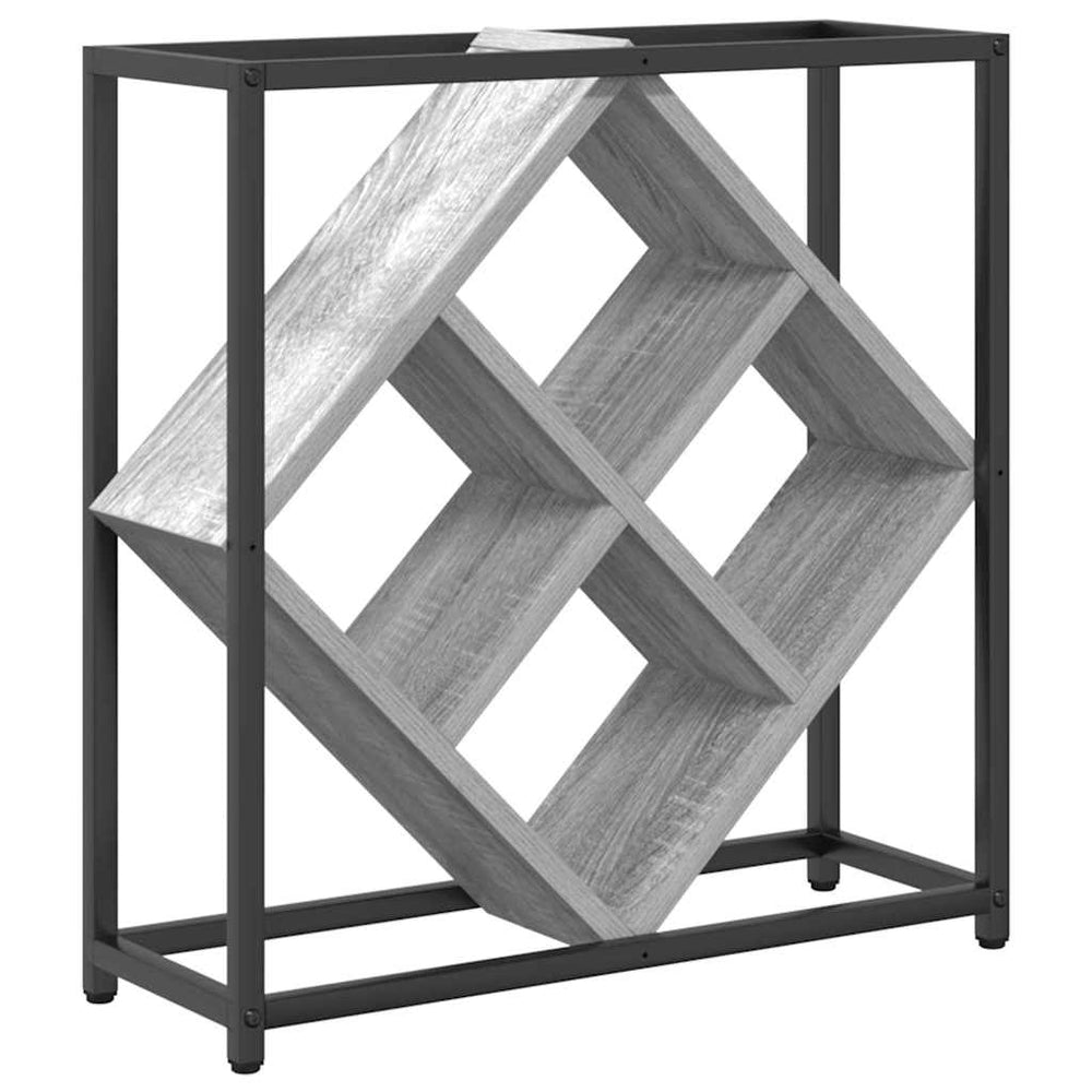 Vyno stovas Pilkas Sonoma 51x18x52,5 cm Inžinerinė mediena