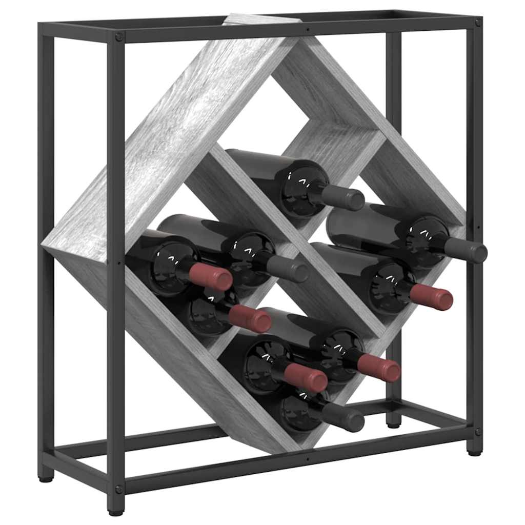 Vīna plaukts Pelēks 51 x 18 x 52.5 cm Apstrādāta koksne