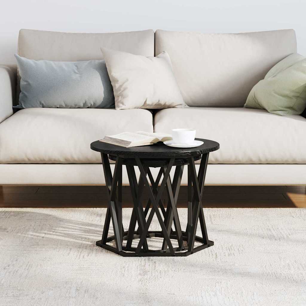 Šoninis stalas 2 pcs juoda ąžuolo 50 x 50 x 40 cm