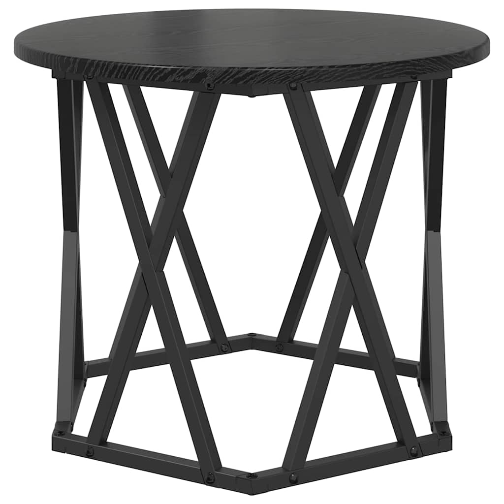 Šoninis stalas 2 pcs juoda ąžuolo 50 x 50 x 40 cm
