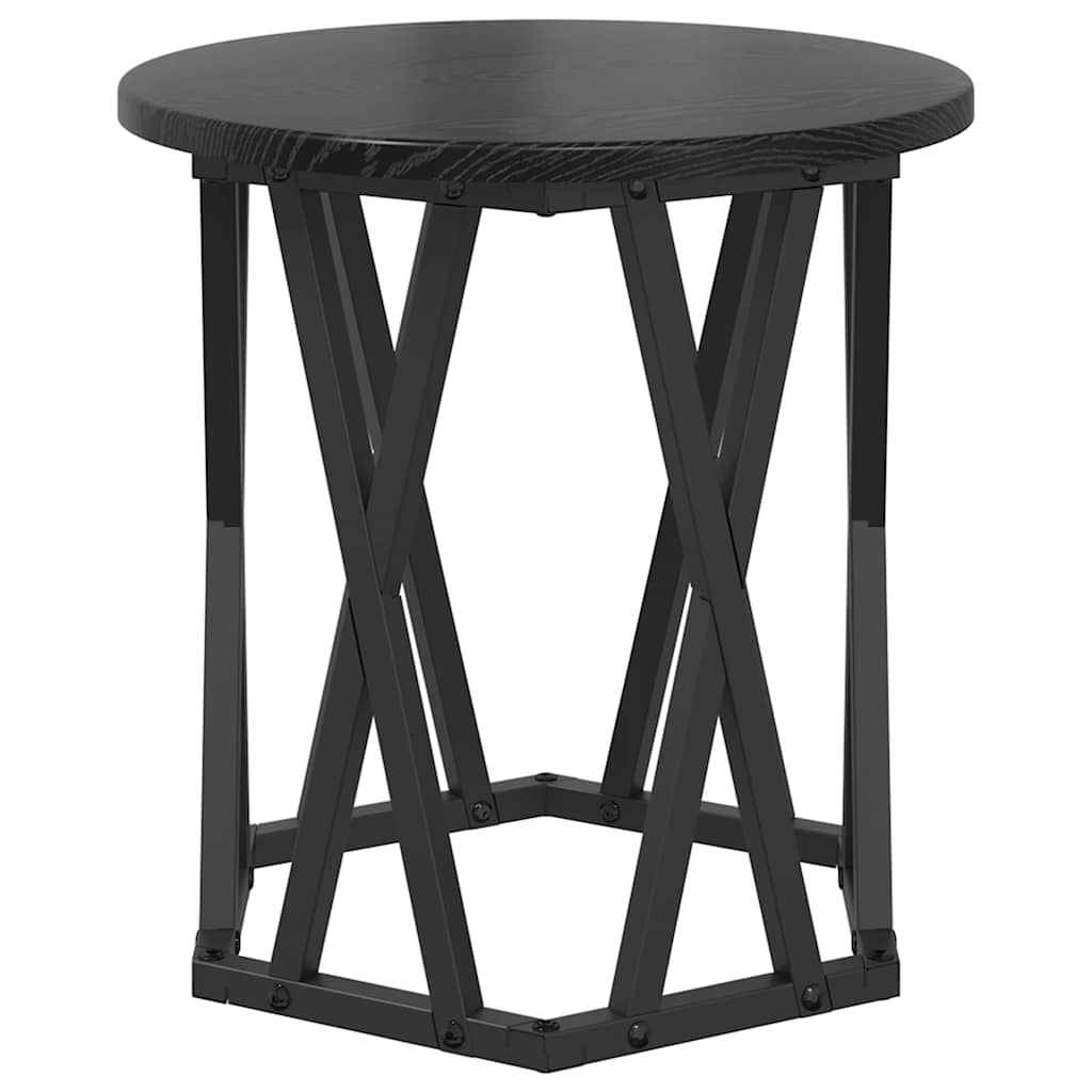 Šoninis stalas 2 pcs juoda ąžuolo 50 x 50 x 40 cm