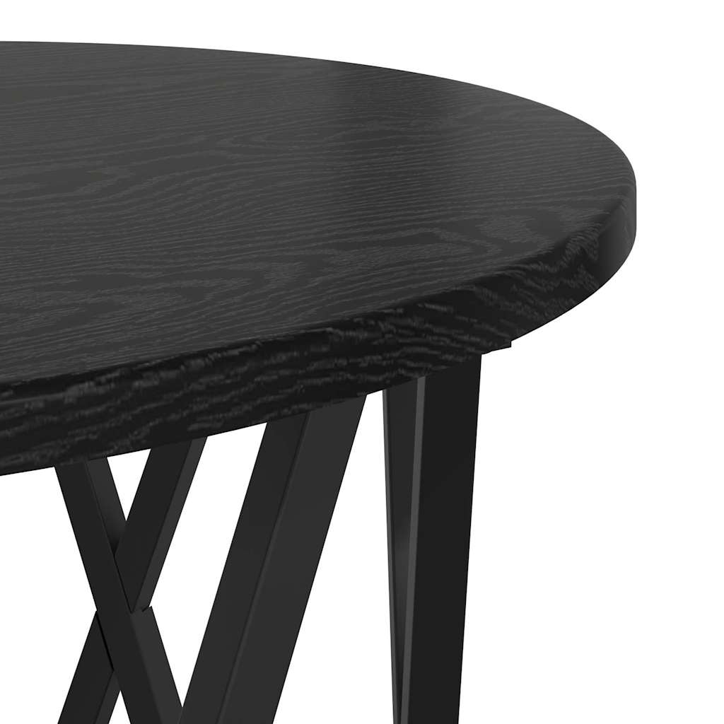 Nesting side table 3 pcs black oak 53 x 53 x 40 cm