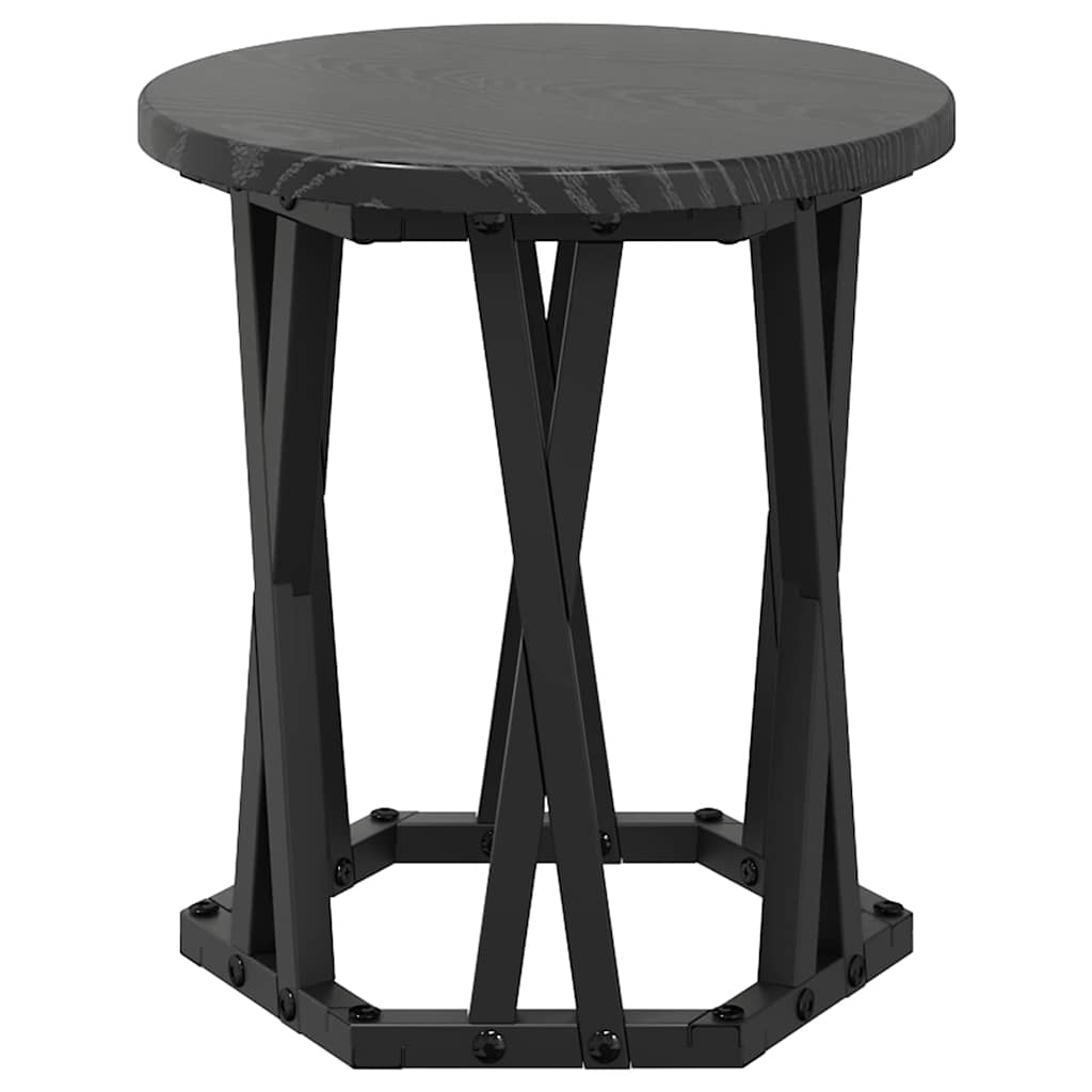 Nesting side table 3 pcs black oak 53 x 53 x 40 cm